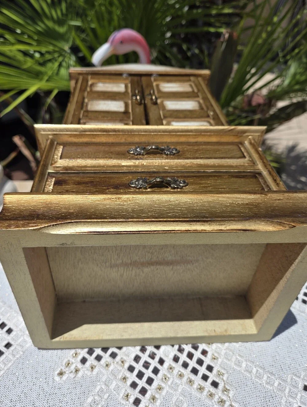 Vintage Florentine Style Jewelry Armoire